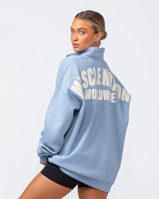 Price Rollback Muscle Nation | Classic Quarter Zip - Sky Blue