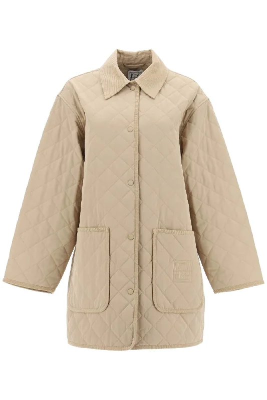 Seasonal Sale Quilted Barn Jacket  - Beige