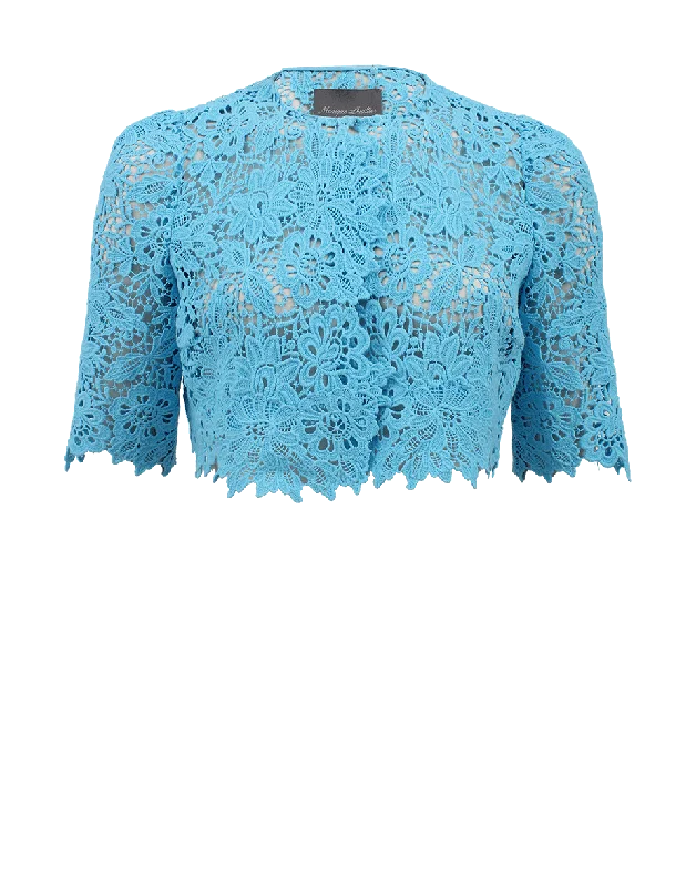 Savings Bonanza Cropped Guipure Lace Cape