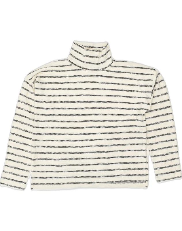 Act Now J. CREW Womens Loose Fit Roll Neck Jumper Sweater UK 14 Large Beige