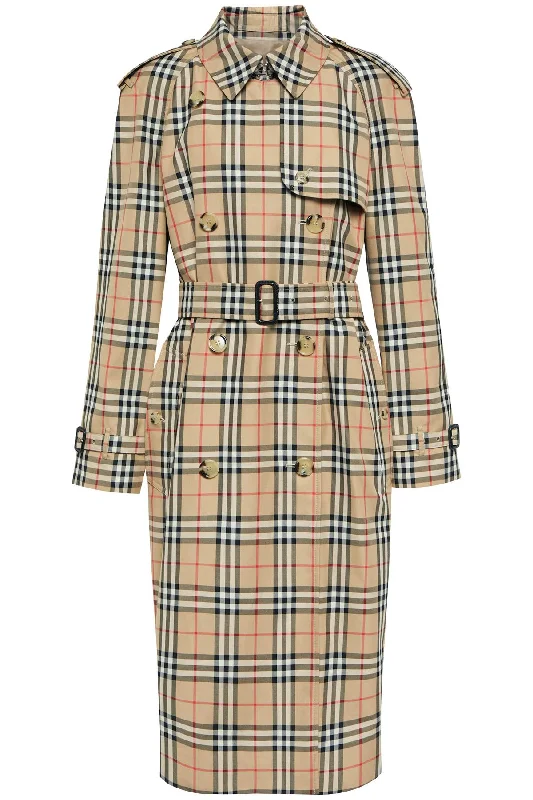 Weekend Deal Check Trench Coat  - Beige