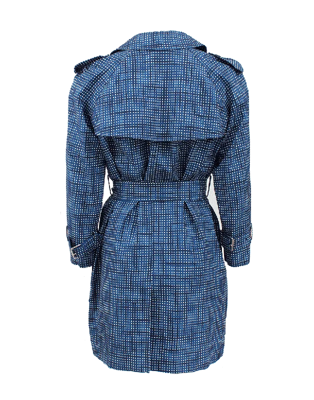 Limited Time Offer Belted Check Trench Coat