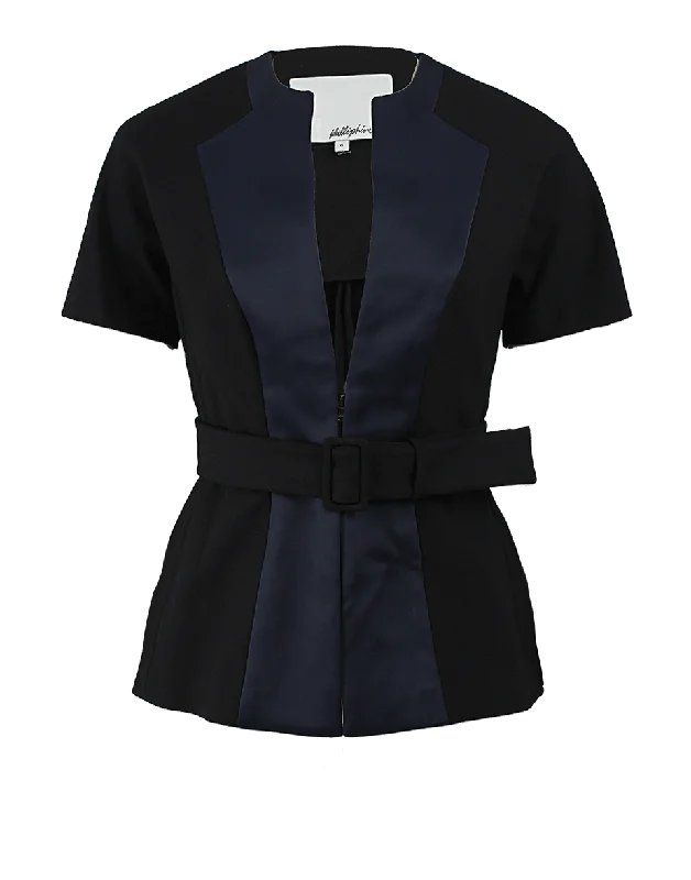 Big Discounts Short Sleeve Belted Jacket