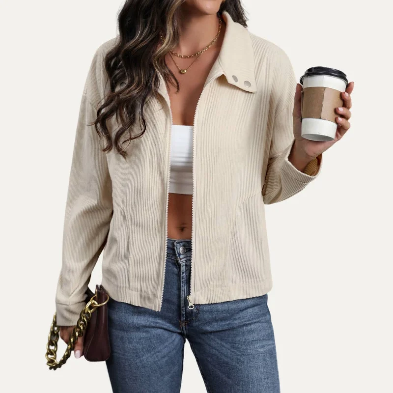 Buy Now Always Chic Apricot Corduroy Women's Jacket