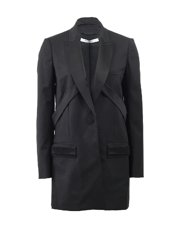 Crazy Deals Long Tuxedo Blazer